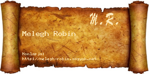 Melegh Robin névjegykártya